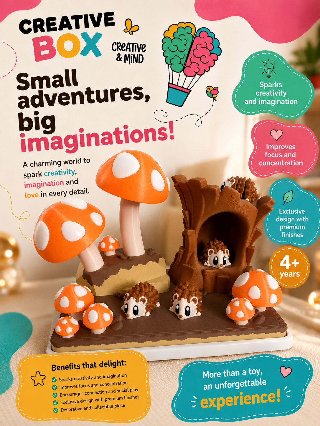 Woodland Hedgehog Sensory Box