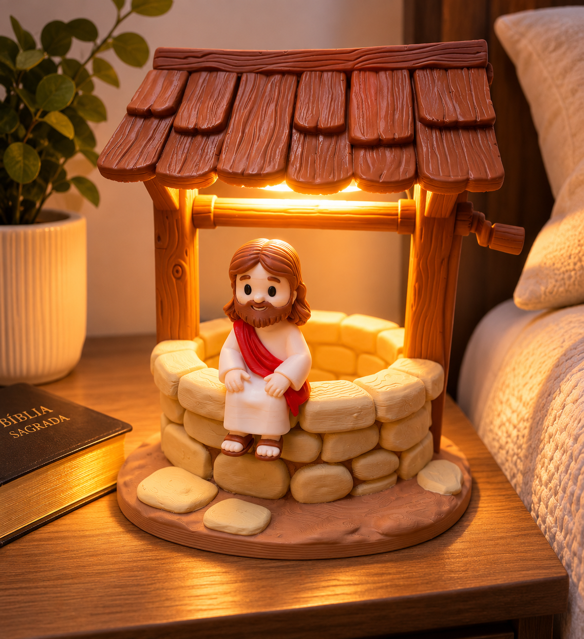 Jesus at the Well USB LED Lamp | Christian Gift | Creative & Mind