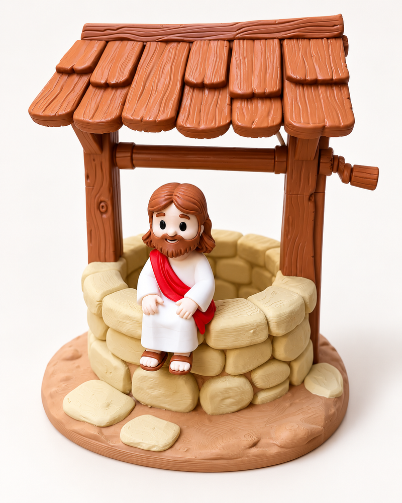 Jesus at the Well USB LED Lamp | Christian Gift | Creative & Mind