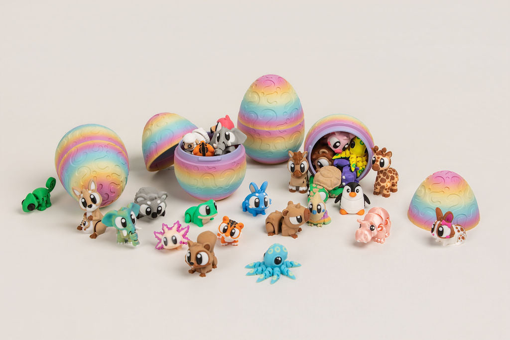 Mystery Sensory Egg | 5 Surprise Articulated Animals