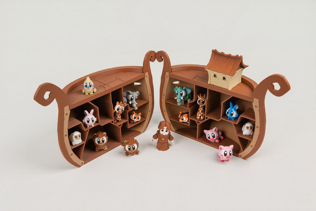 Noah’s Ark Play Set | 7 Pairs of Articulated Animals
