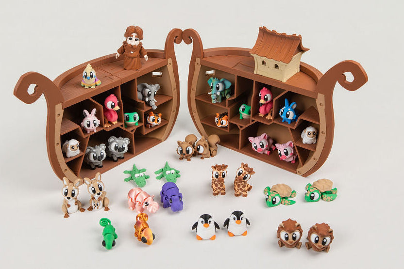 Noah’s Ark Play Set | 7 Pairs of Articulated Animals