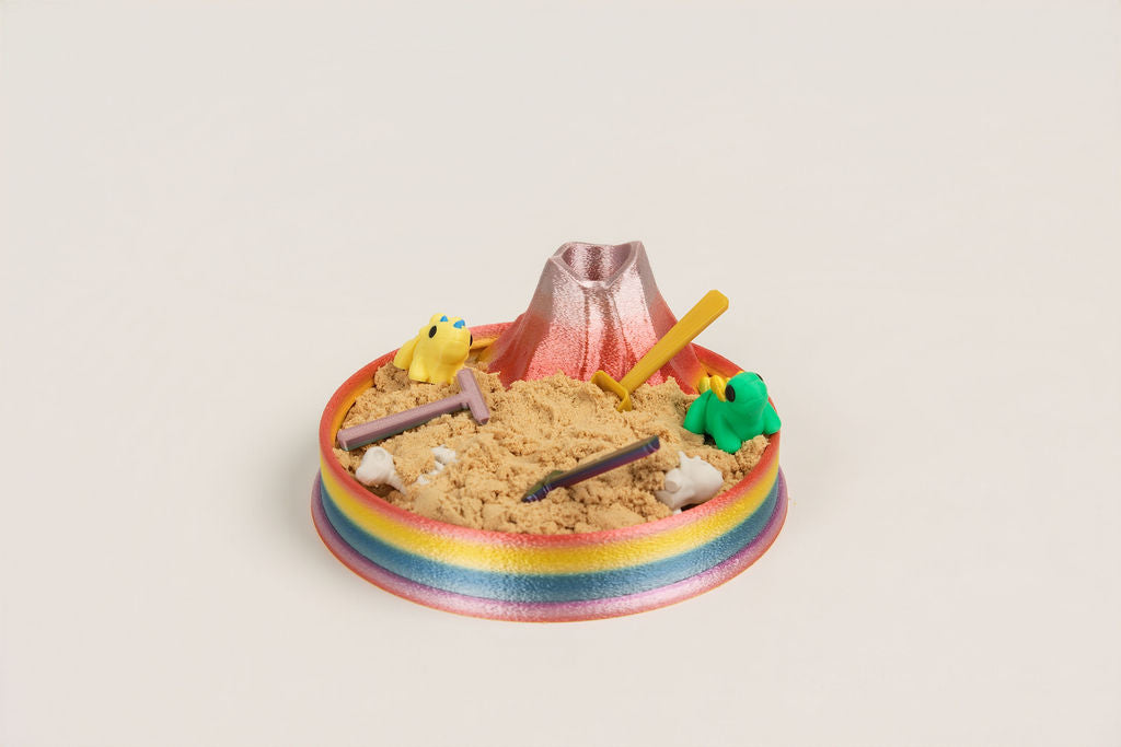 Volcano Dinosaur Sensory Playset | Kinetic Sand & 4 Mini Dinos