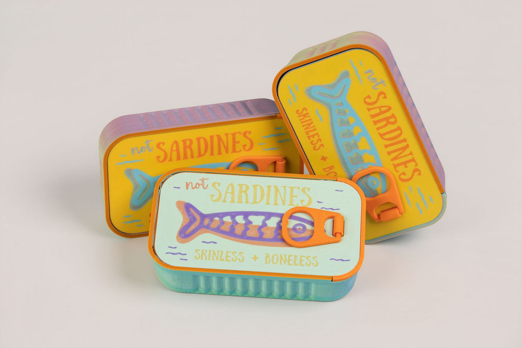 Sardine Tin Fidget Set | 5 Mini Articulated Animals