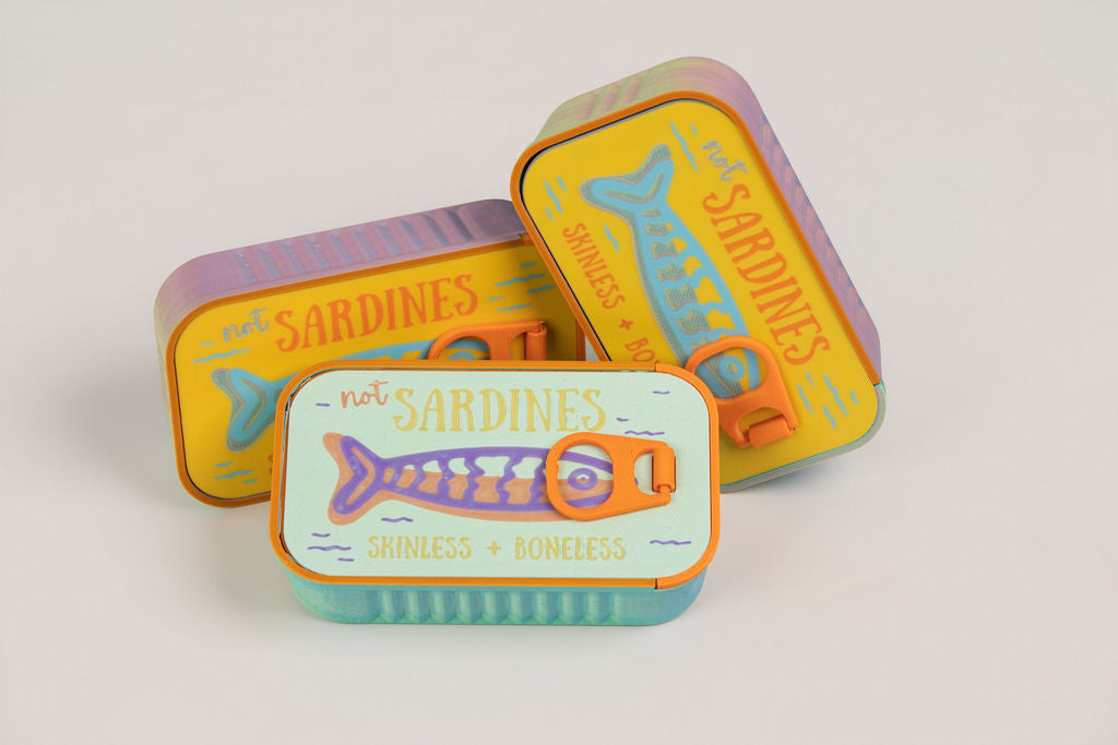 Sardine Tin Fidget Set | 5 Mini Articulated Animals