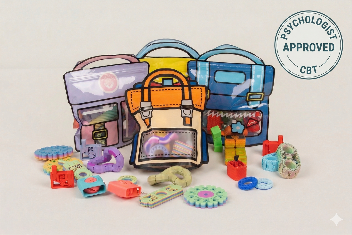 Desk Fidget Set | 5 Sensory Fidgets & Guide