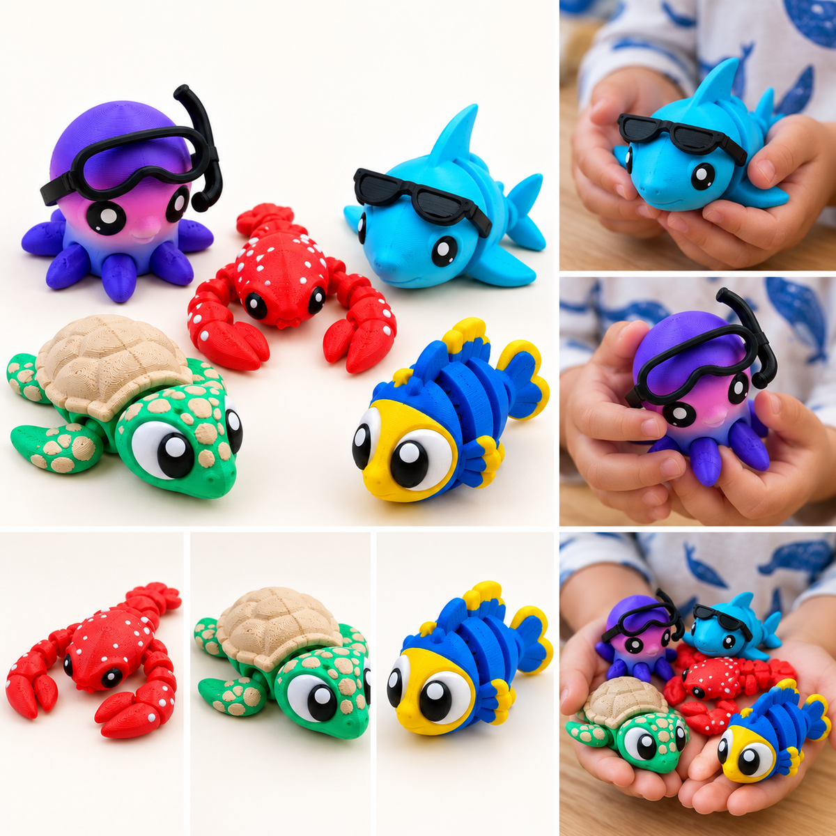 Ocean Animal Sensory Pack - 5 Assorted Animals