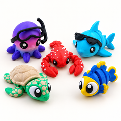 Ocean Animal Sensory Pack - 5 Assorted Animals