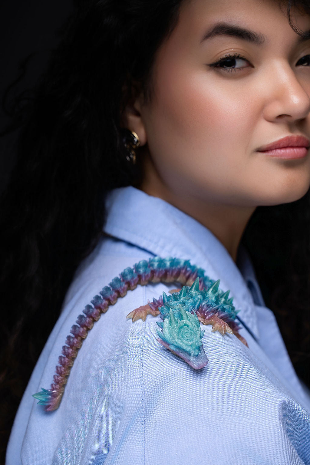 Articulated Dragon Fidget with Floral Details | Dalilah