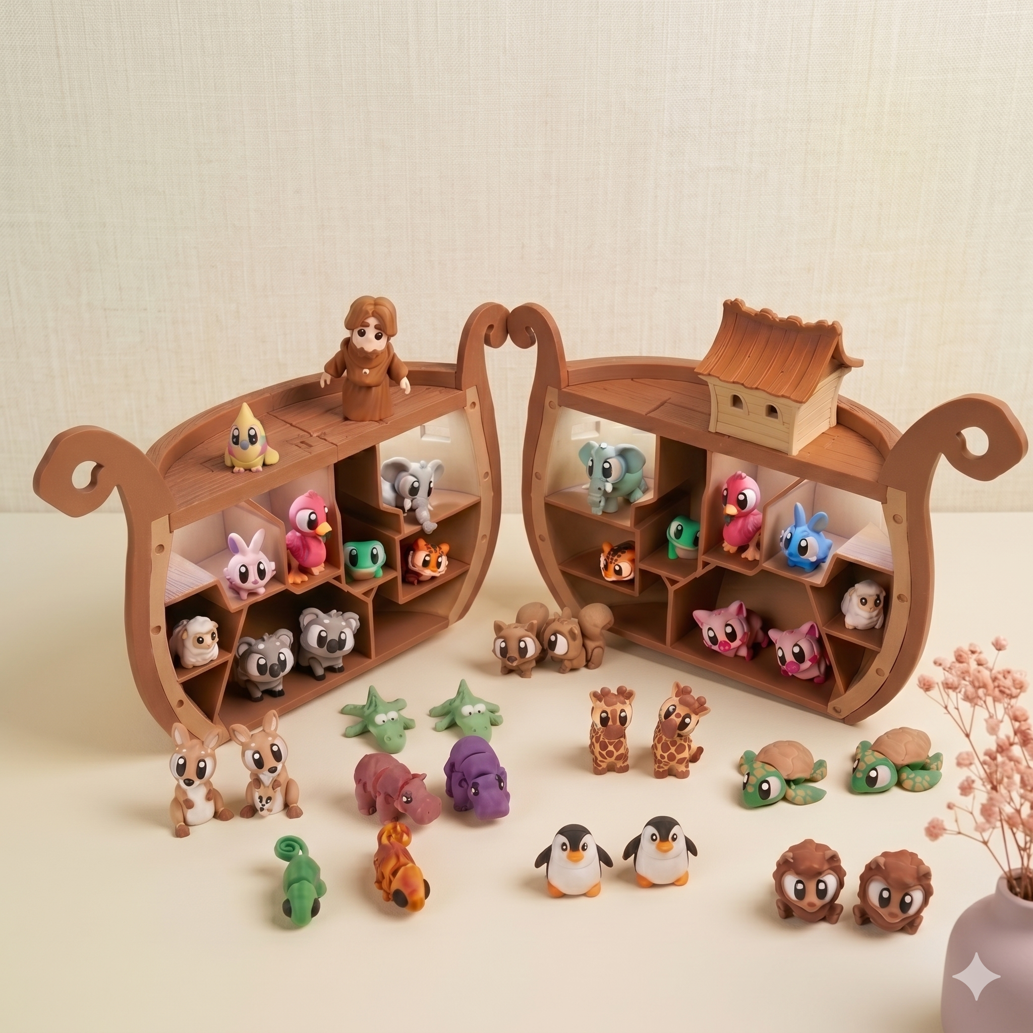 Noah’s Ark Sensory Set – Articulated Animals & Ark