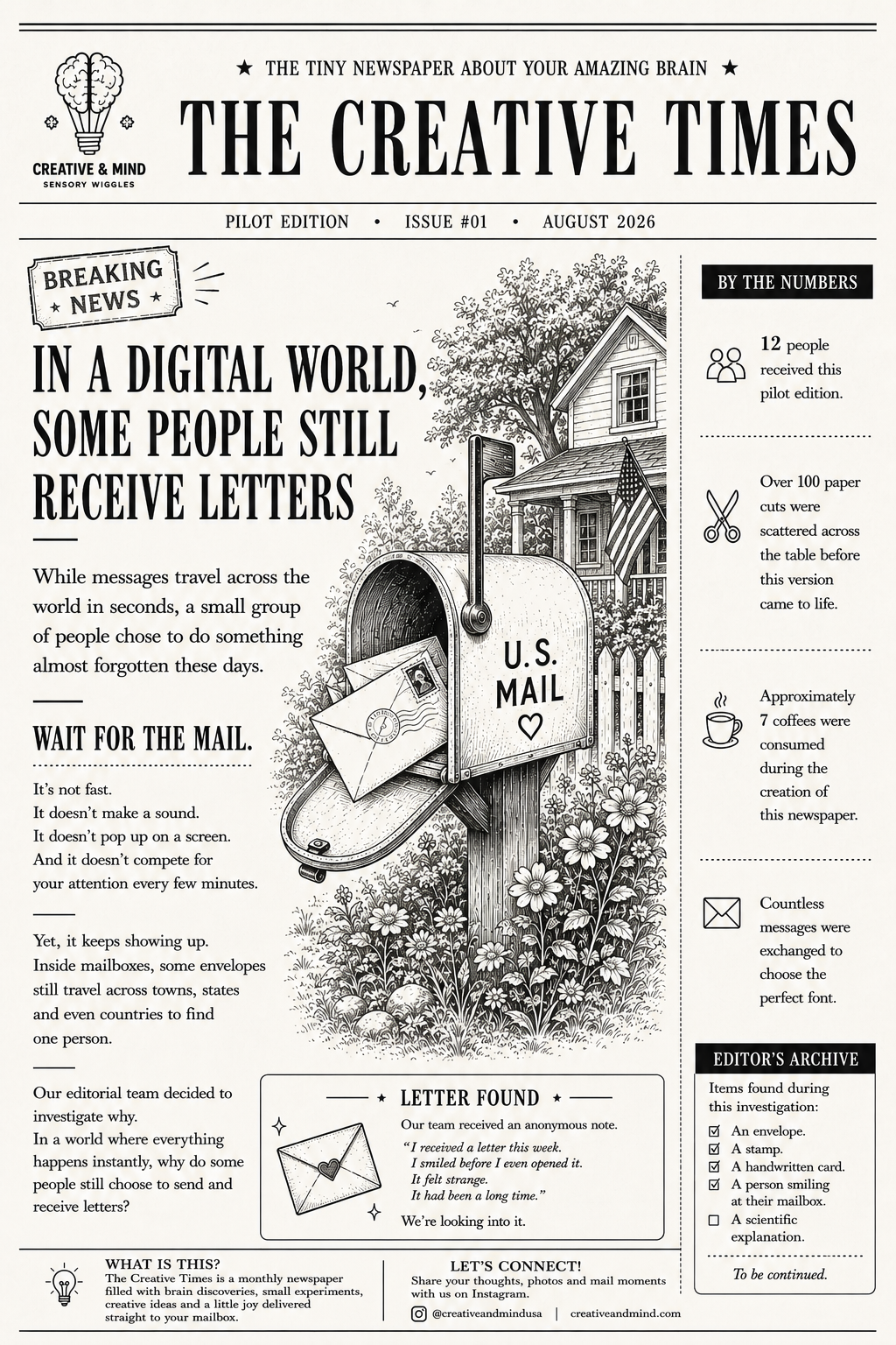 Creative Times Snail Mail Club | Monthly Letters by a Psychologist