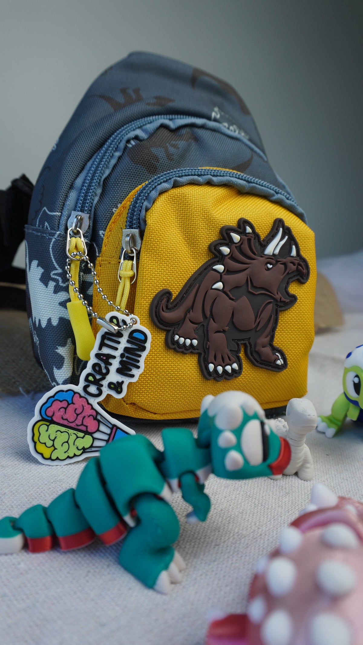Dinosaur Fidget Travel Set | 3 Dinos, 2 Mini Fidgets & Bag