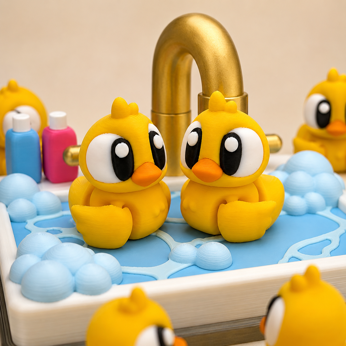 Duck Bath Play Set | 3 Textured Ducks & Sink