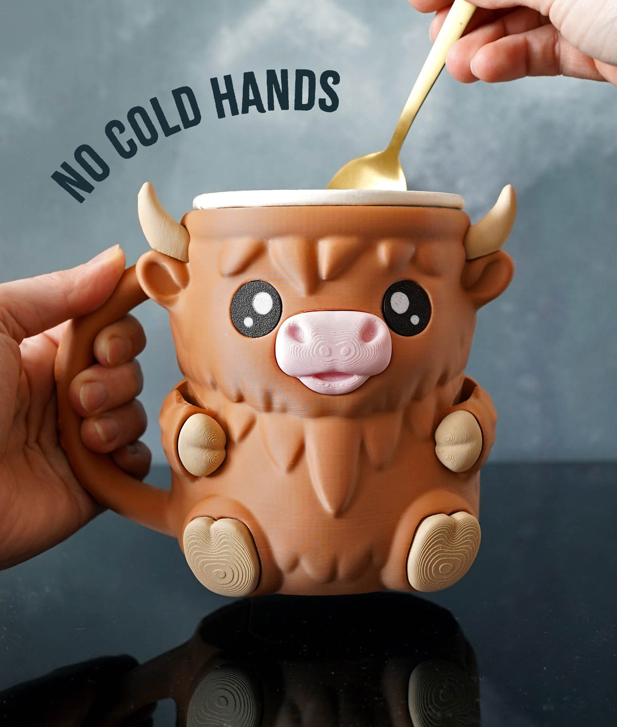 Pink Highland Cow Ice Cream Pint Holder | Milka