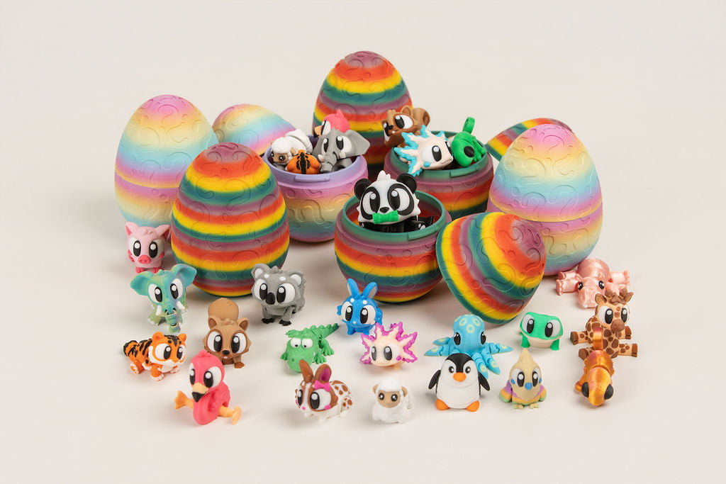 Mystery Sensory Egg | 5 Surprise Articulated Animals