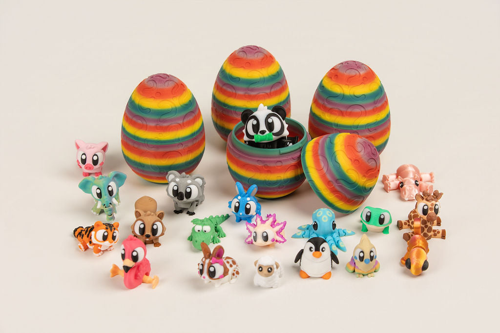 Mystery Sensory Egg | 5 Surprise Articulated Animals