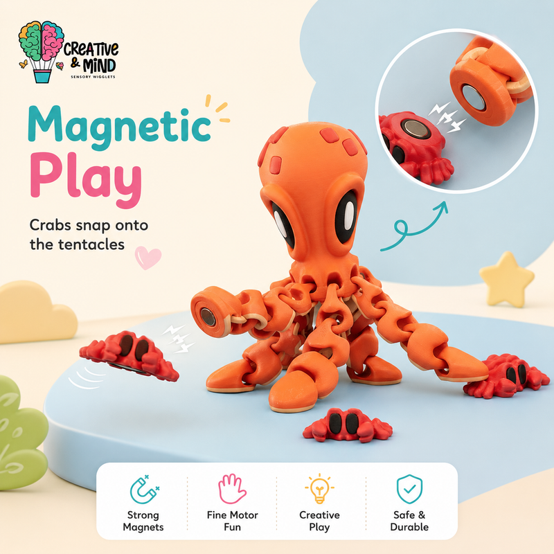 Octavio Magnetic Octopus | Pattern & Rhythm Play Set
