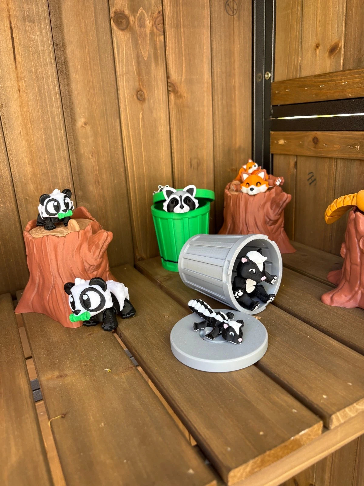 Panda Play Set with Tree Stump | Cute Animal Toy for Kids | Sensory Gift