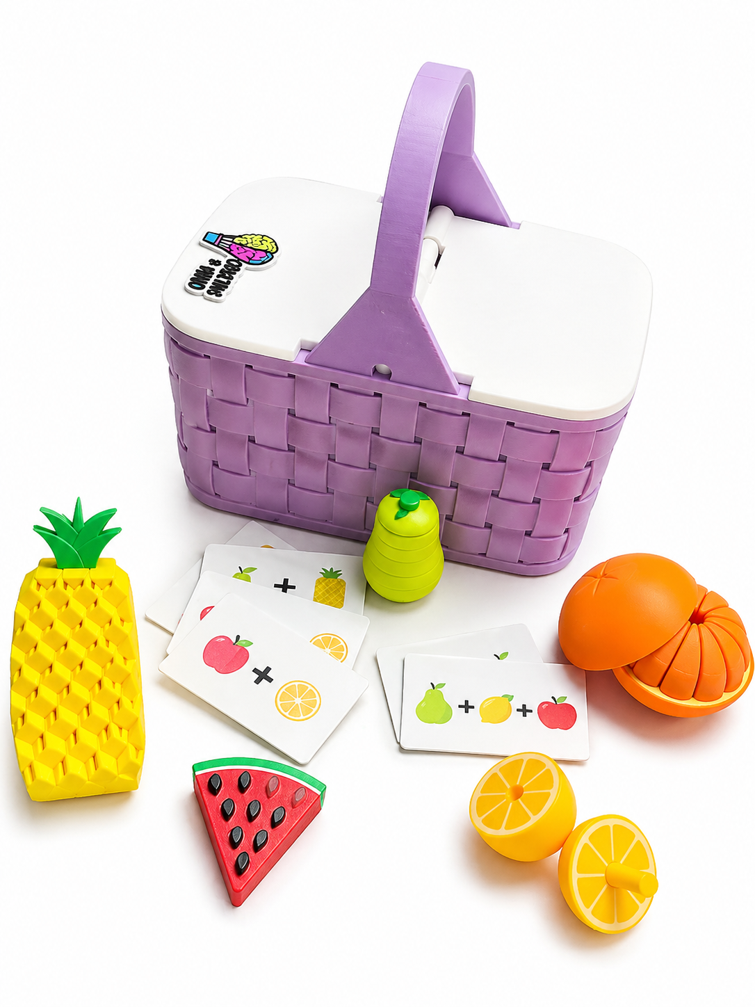 Sensory Picnic Basket | 6 Fruit Fidgets & Activity Cards