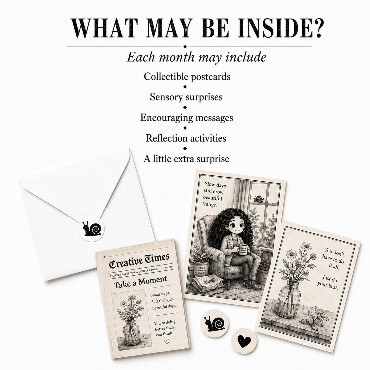 Creative Times Snail Mail Club | Monthly Letters by a Psychologist