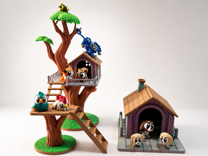 Treetop Neighbors | Treehouse & Animal Play Set